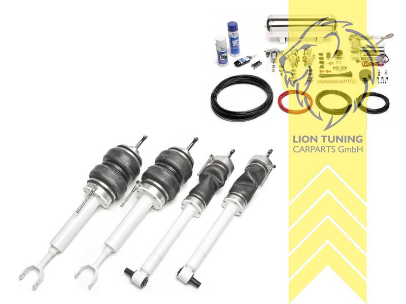 11,5L Tank chrom / ViAir Kompressor chrom, fest, weiss, nicht passend für Quattro, Stahl verzinkt, Eintragungspflichtig / Teilegutachten wird nach Kauf spezifisch ausgestellt